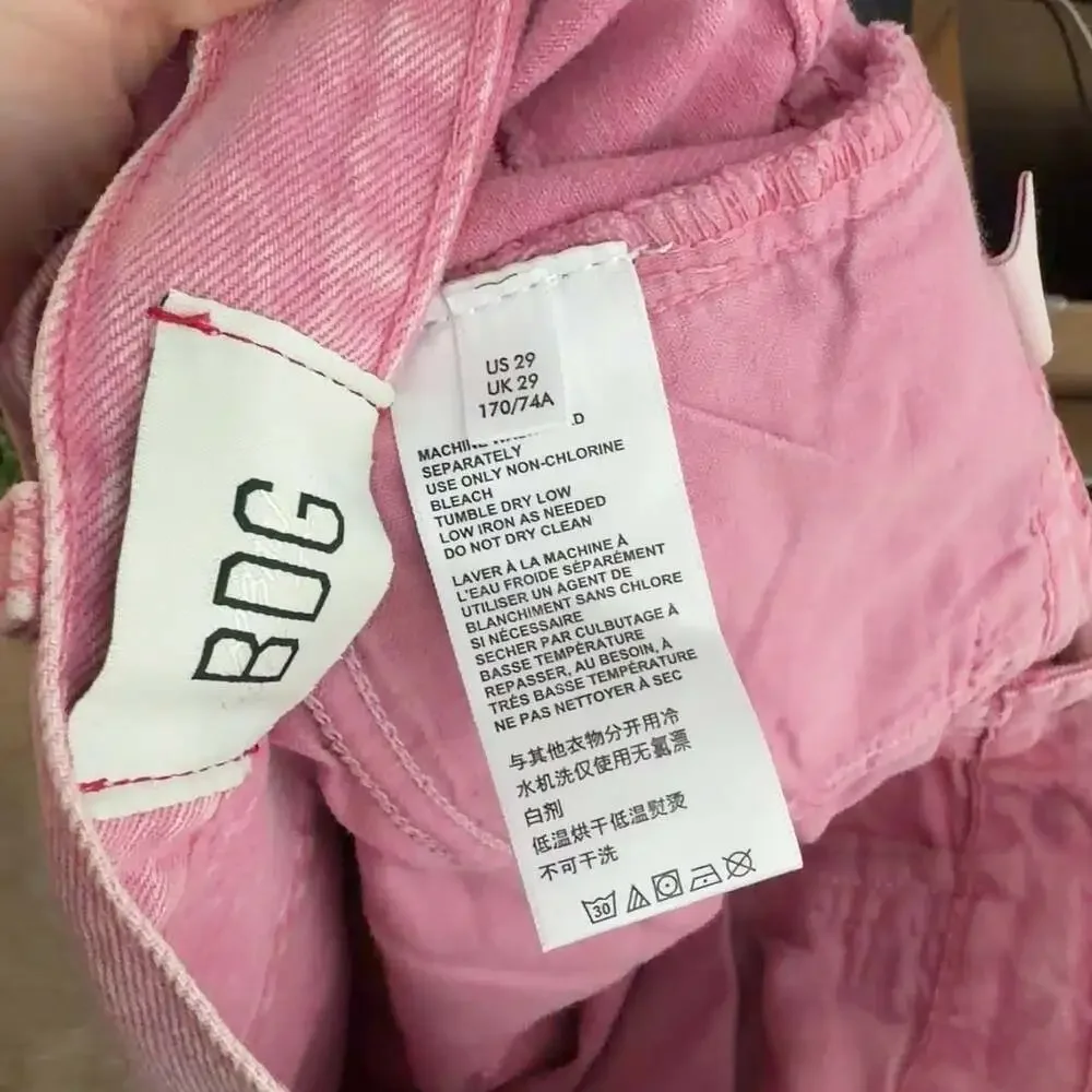 BDG Urban Outfitters Pink Acid Wash Denim Jeans Size 29 100% Cotton Women’s